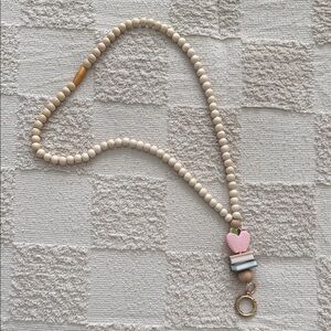 Teacher Lanyard - Pink Heart with Books